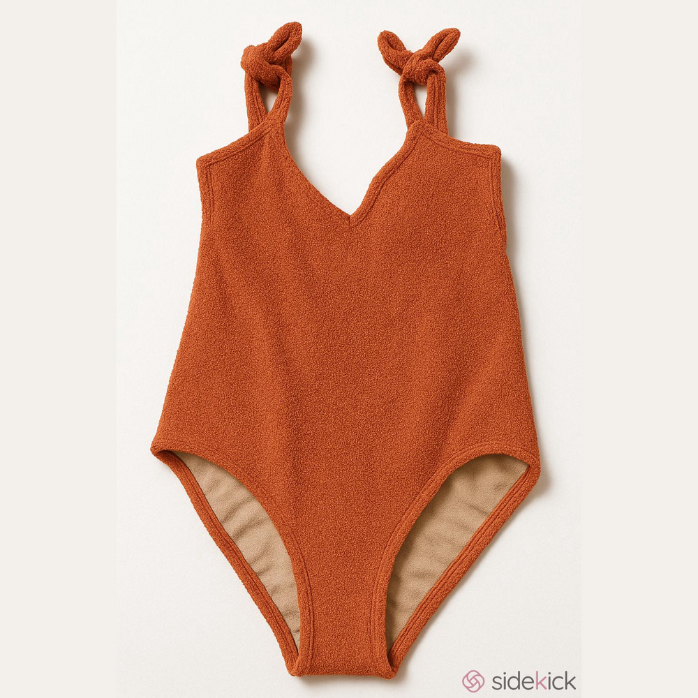Kona Sol sz L NWOT Burnt Orange  Full Coverage One Piece Swimsuit Bathinv Suut